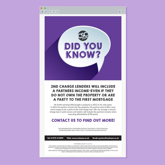 CSC Loans Email Campaign design